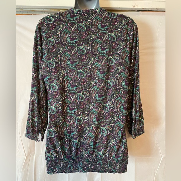 Lucky Brand Paisley Print Top - Picture 2 of 10